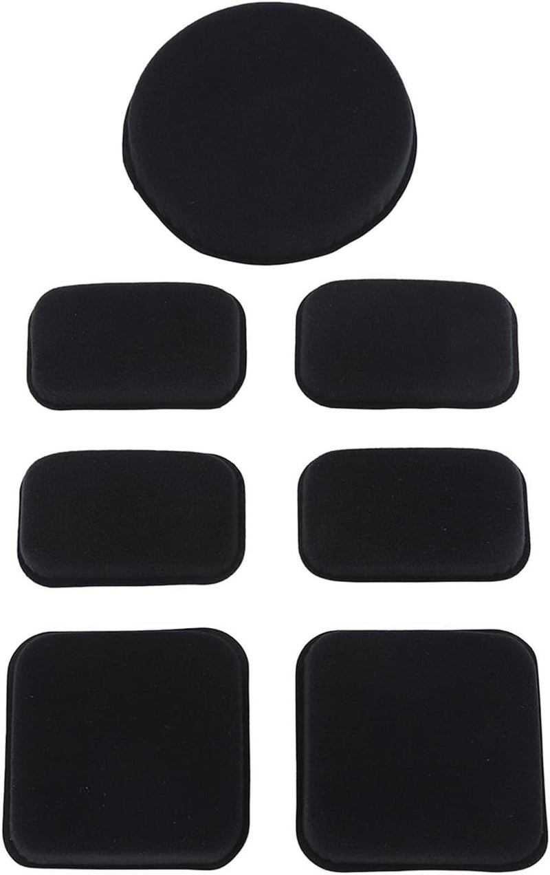 EVGATSAUTO Universal Motorcycle Helmet Padding Kit, 7-Piece EVA Foam Liner Cushion Inserts, Black, Breathable Comfort Headgear - Image 2
